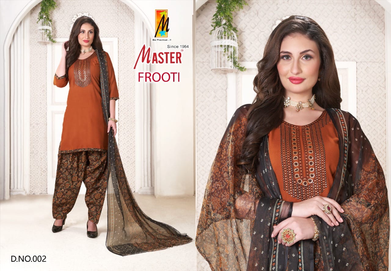 Master Frooti Kurti Patiyala With Dupatta Wholesale Dress Collection